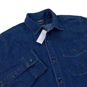 Todd Snyder Denim Point Collar Shirt Mens Size XL SLIM FIT Indigo Blue NWT